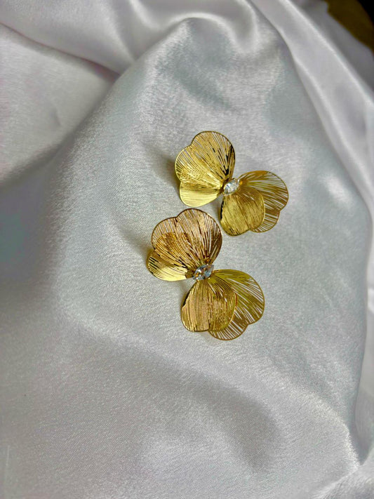 Golden Garden Collection___Petal Shine Earrings....