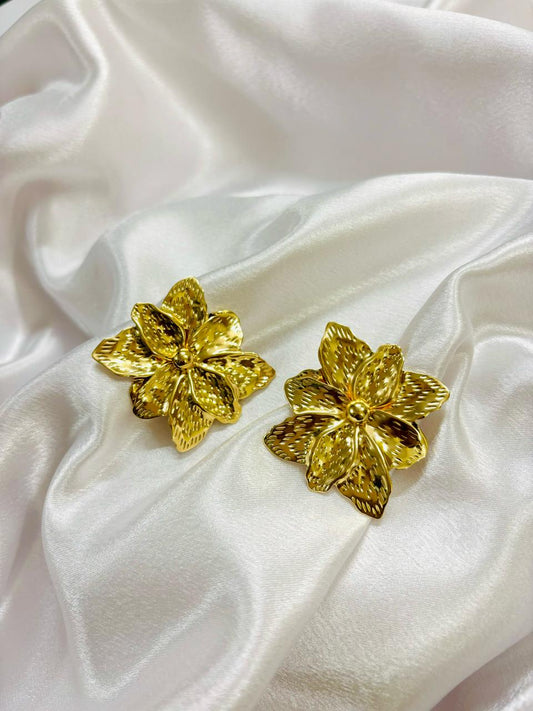 Golden Petal Earrings