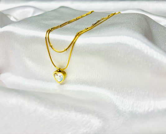 Golden Heart Shine Necklace