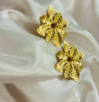 Golden Petal Earrings