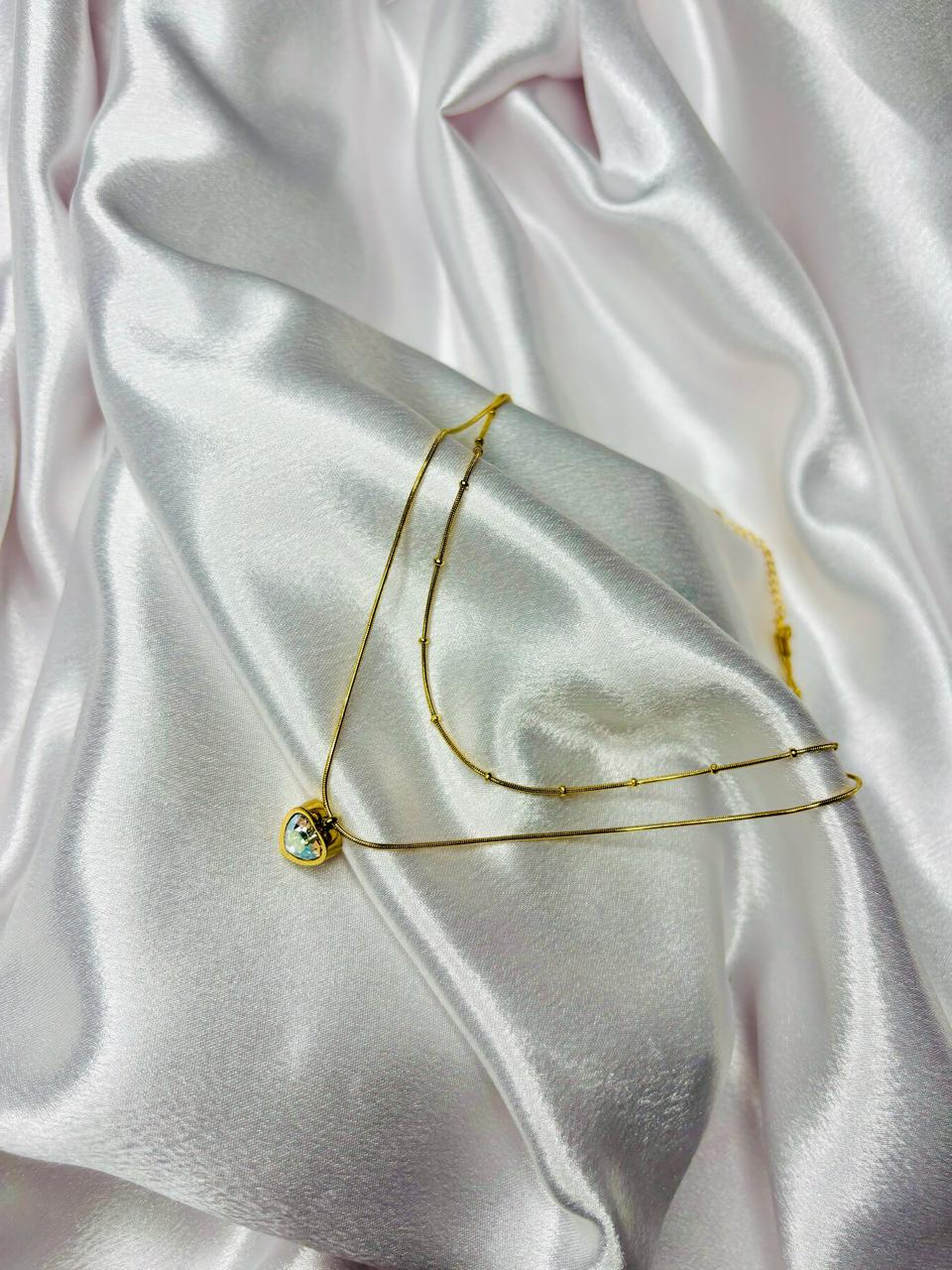 Golden Heart Shine Necklace